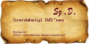 Szerdahelyi Dénes névjegykártya